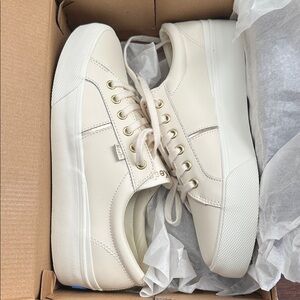 Keds Off-White Leather Sneakers